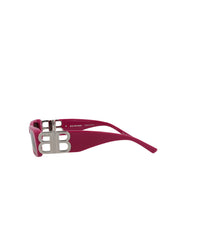 Balenciaga Womens Square/Rectangle Fuchsia Silver Grey Fashion Designer Eyewear