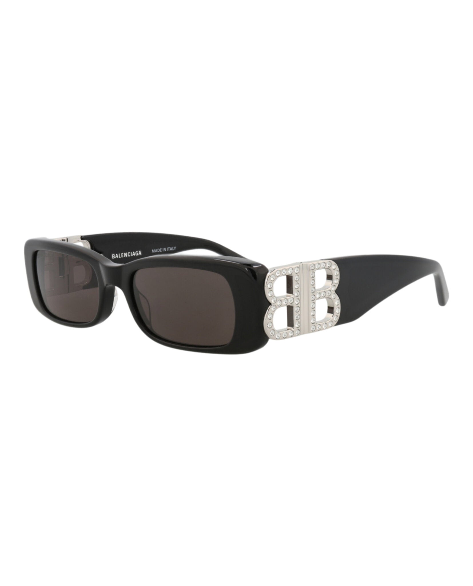 Balenciaga Balenciaga Womens Square/Rectangle Black Silver Grey Fashion Designer Eyewear