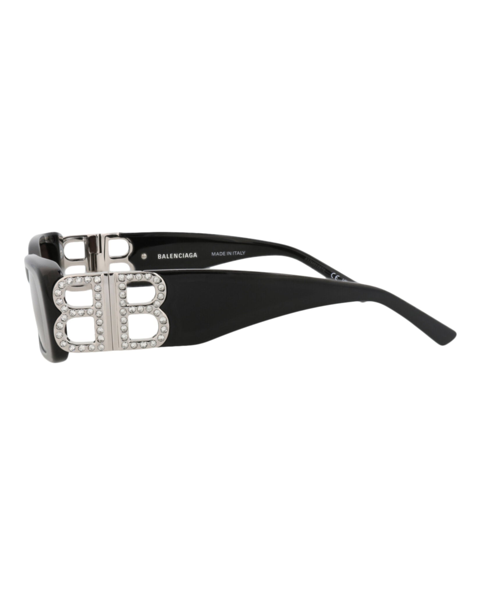 Balenciaga Balenciaga Womens Square/Rectangle Black Silver Grey Fashion Designer Eyewear