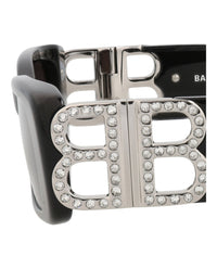 Balenciaga Balenciaga Womens Square/Rectangle Black Silver Grey Fashion Designer Eyewear