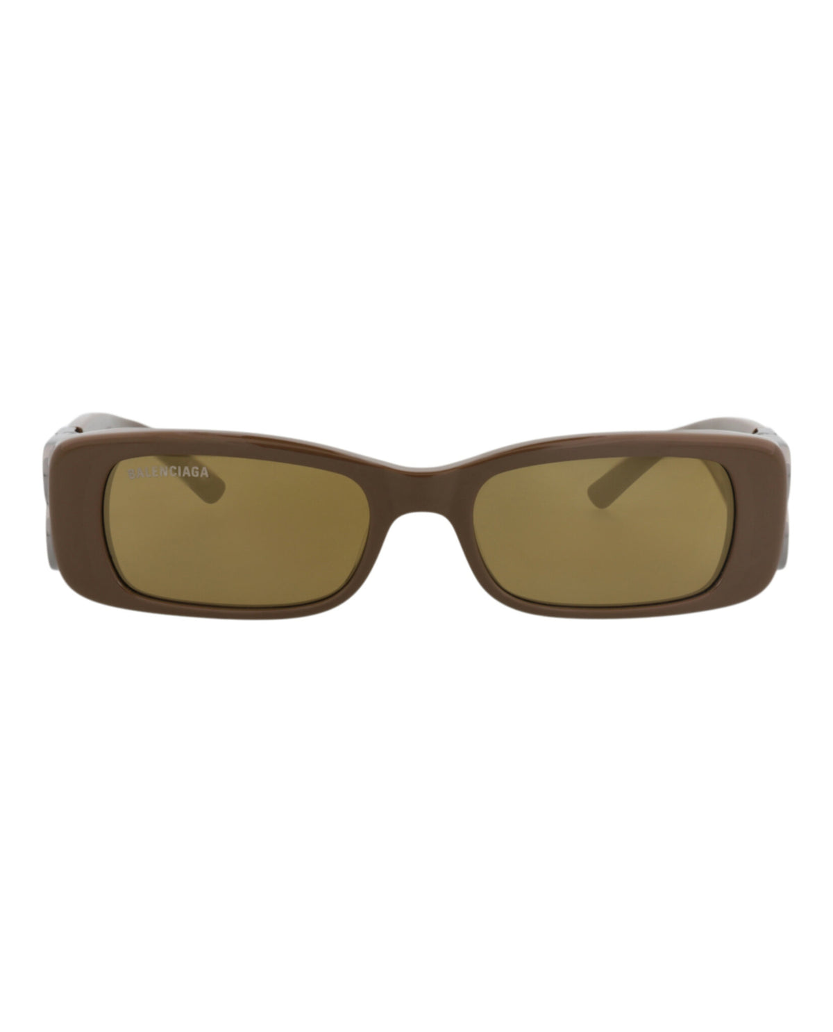Balenciaga Womens Square/Rectangle Brown Ruthenium Bronze Fashion Designer Eyewear