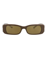 Balenciaga Womens Square/Rectangle Brown Ruthenium Bronze Fashion Designer Eyewear