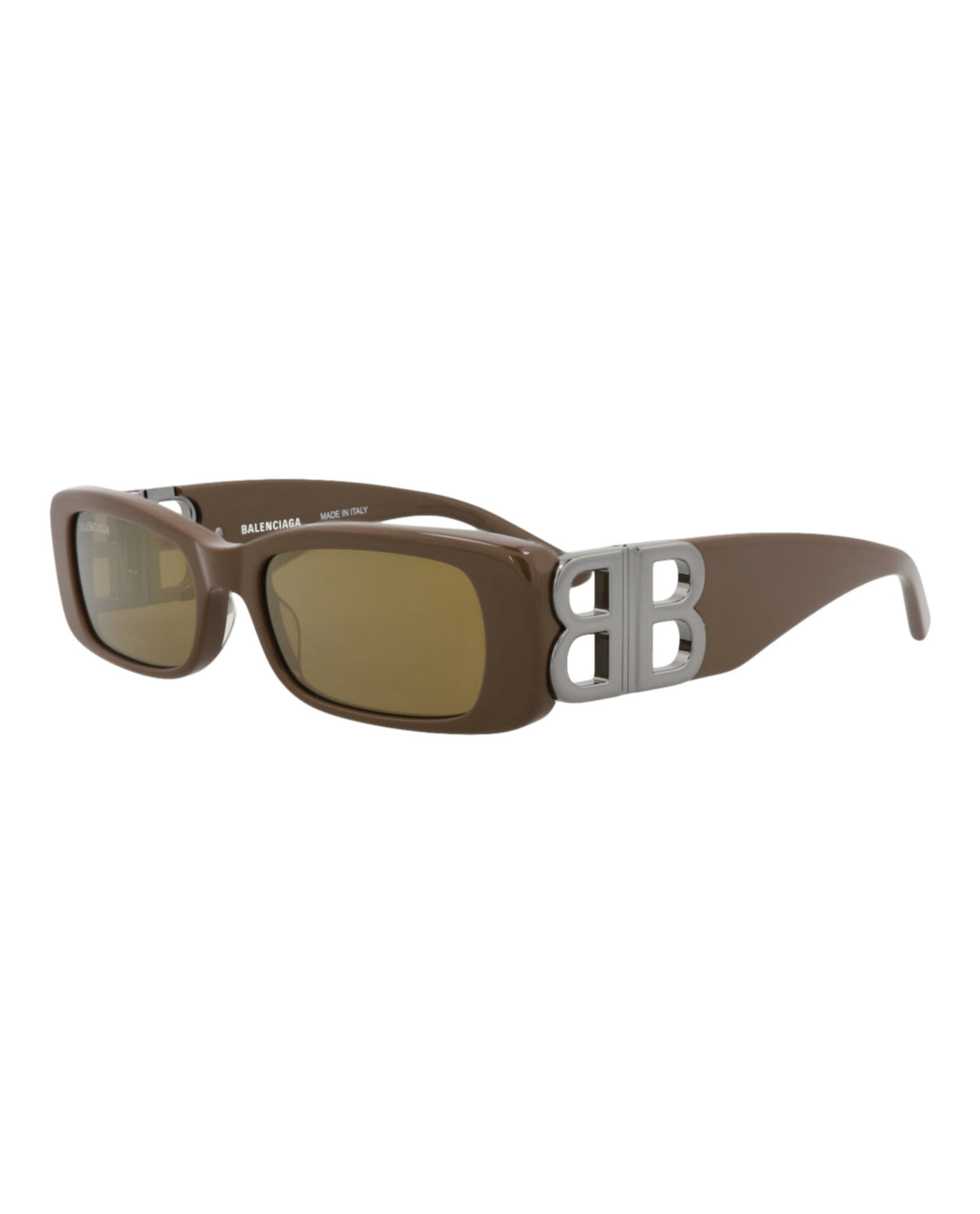 Balenciaga Womens Square/Rectangle Brown Ruthenium Bronze Fashion Designer Eyewear