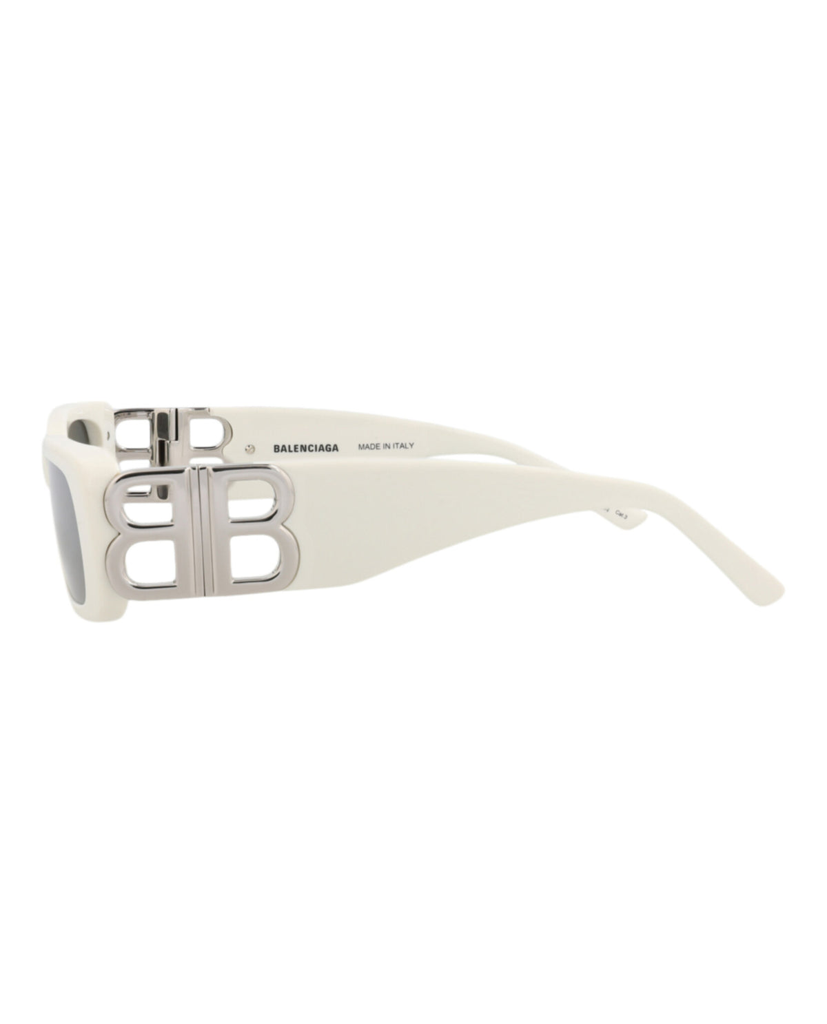 Balenciaga Womens Square/Rectangle White Silver Silver Fashion Designer Eyewear