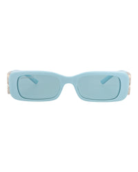 Balenciaga Balenciaga Womens Square/Rectangle Blue Silver Light Blue Fashion Designer Eyewear