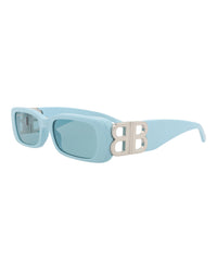 Balenciaga Balenciaga Womens Square/Rectangle Blue Silver Light Blue Fashion Designer Eyewear