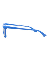 Balenciaga Balenciaga Unisex Square/Rectangle Blue Blue Blue Fashion Designer Eyewear