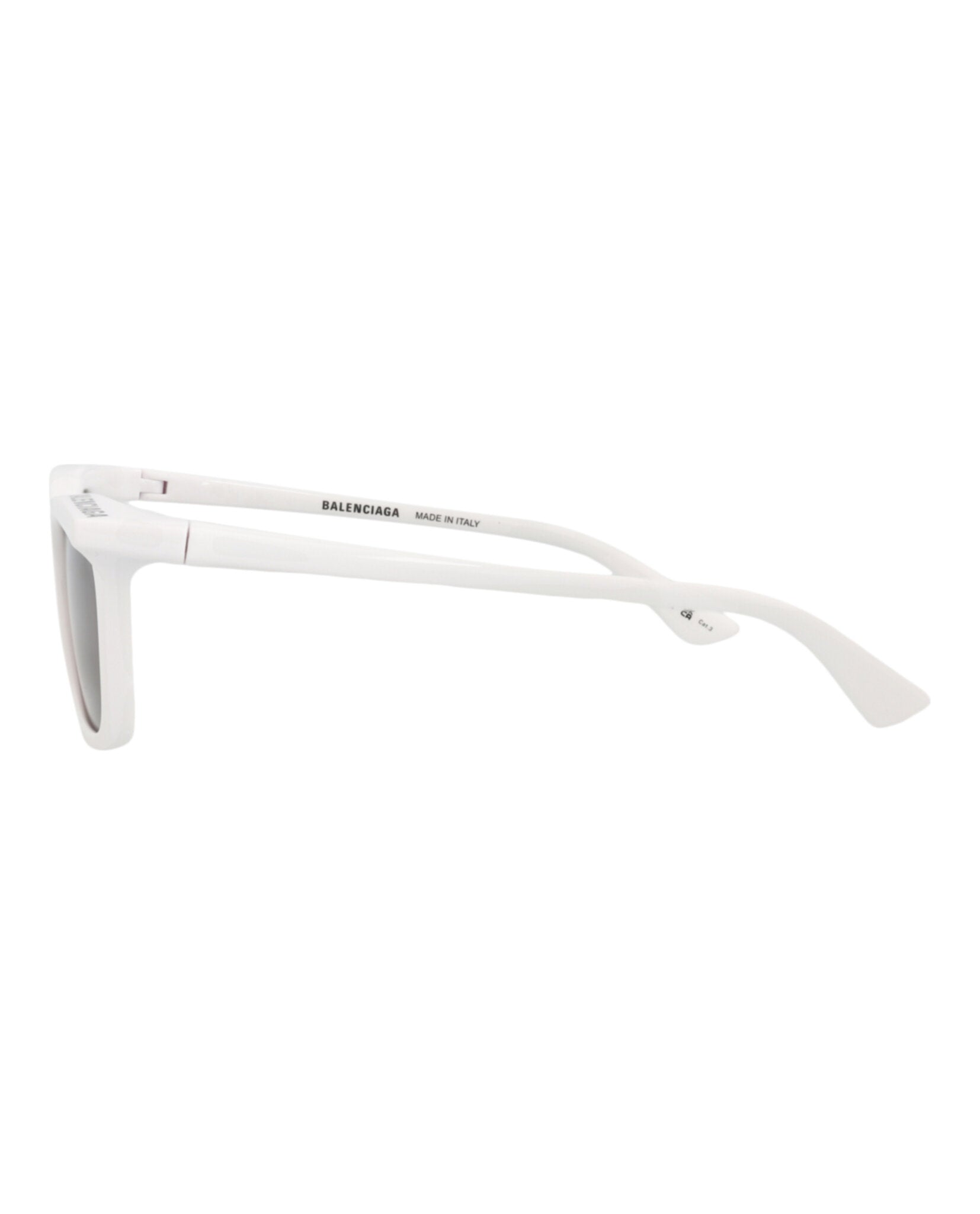 Balenciaga Balenciaga Unisex Square/Rectangle White White Grey Fashion Designer Eyewear