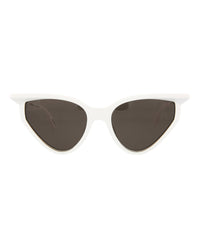Balenciaga Balenciaga Womens Cat Eye White White Grey Fashion Designer Eyewear