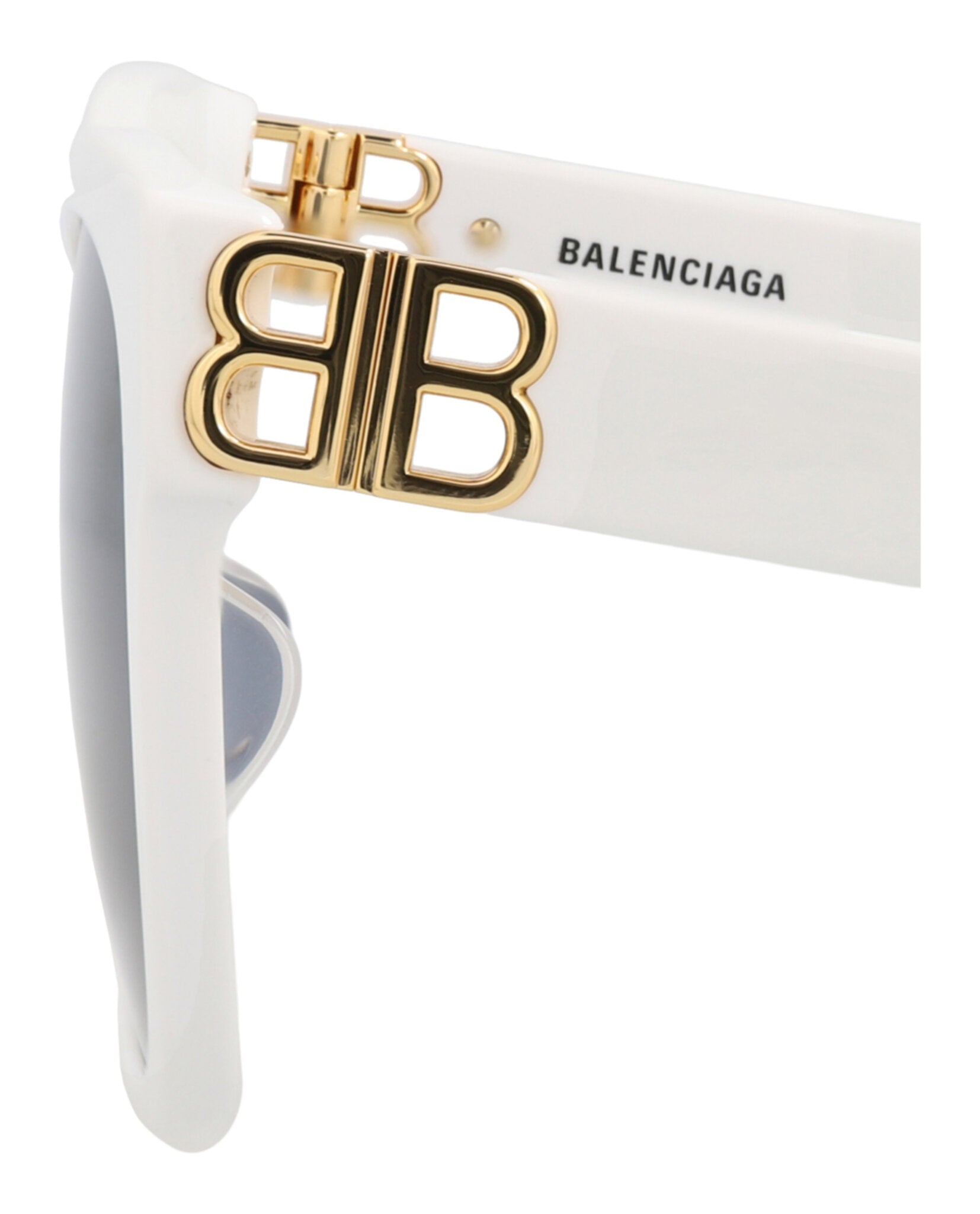 Balenciaga Balenciaga Womens Cat Eye White Gold Blue Fashion Designer Eyewear