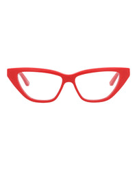 Balenciaga Womens Cat Eye Red Red Transparent Fashion Designer Eyewear
