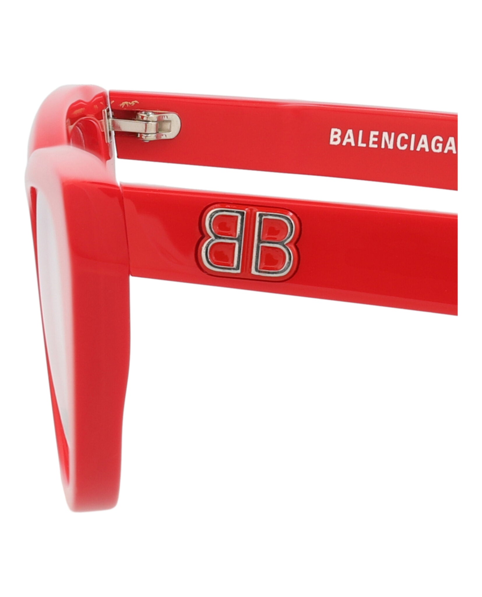 Balenciaga Womens Cat Eye Red Red Transparent Fashion Designer Eyewear