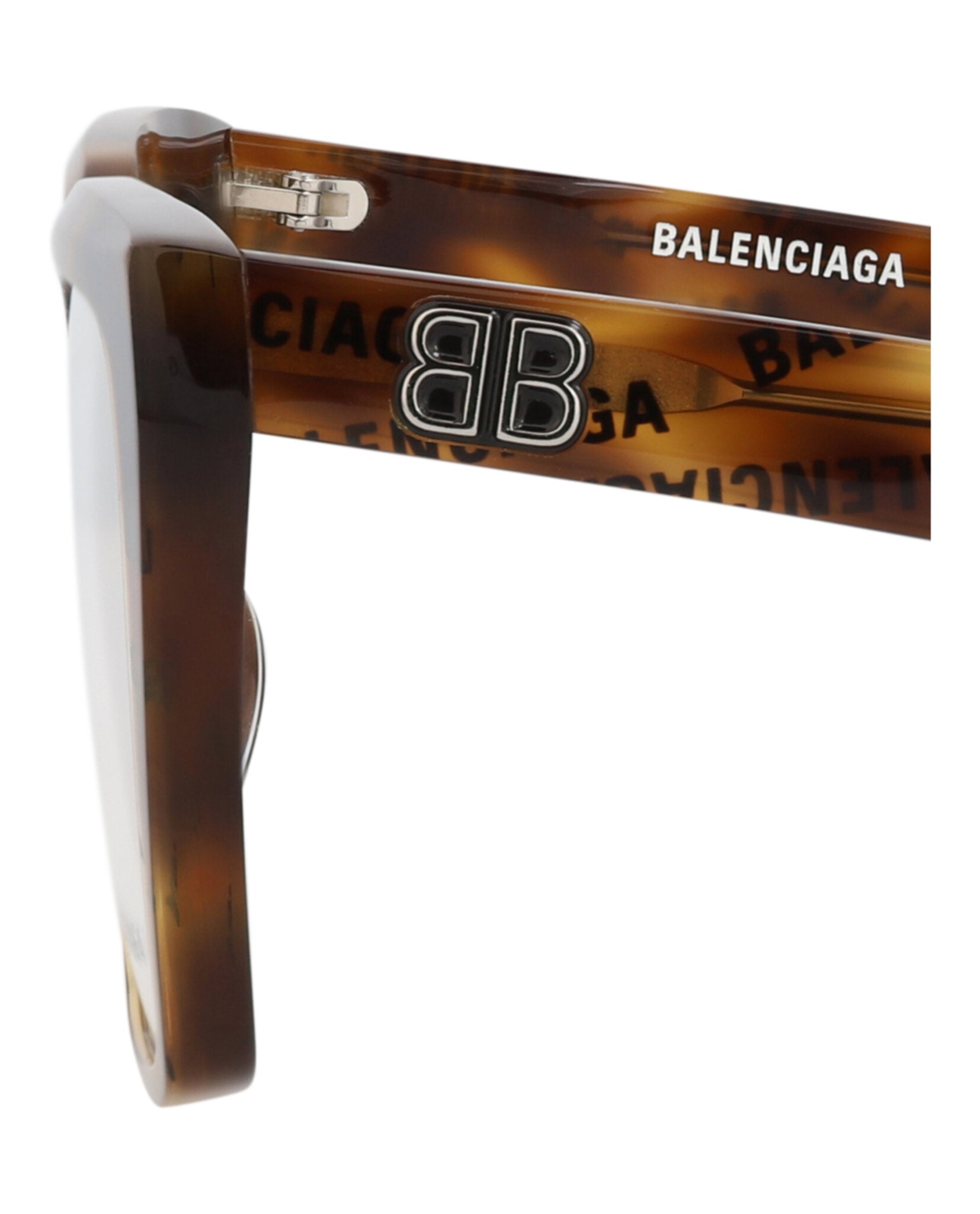 Balenciaga Womens Square/Rectangle Havana Havana Transparent Fashion Designer Eyewear