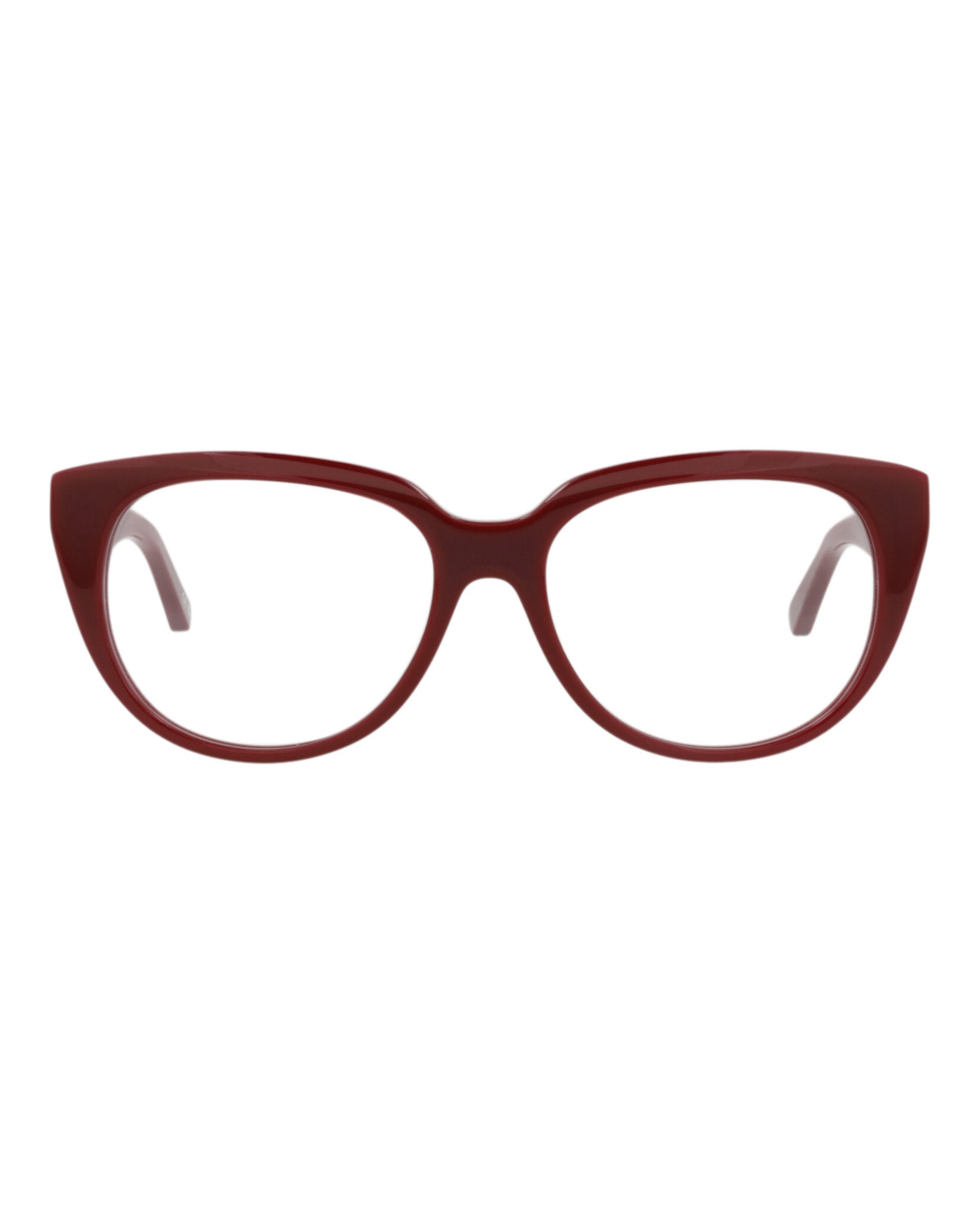 Balenciaga Womens Round/Oval Burgundy Burgundy Transparent Fashion Designer Eyewear