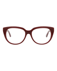 Balenciaga Womens Round/Oval Burgundy Burgundy Transparent Fashion Designer Eyewear