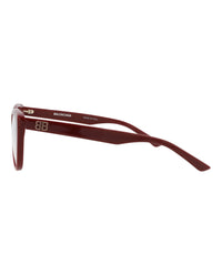 Balenciaga Womens Round/Oval Burgundy Burgundy Transparent Fashion Designer Eyewear