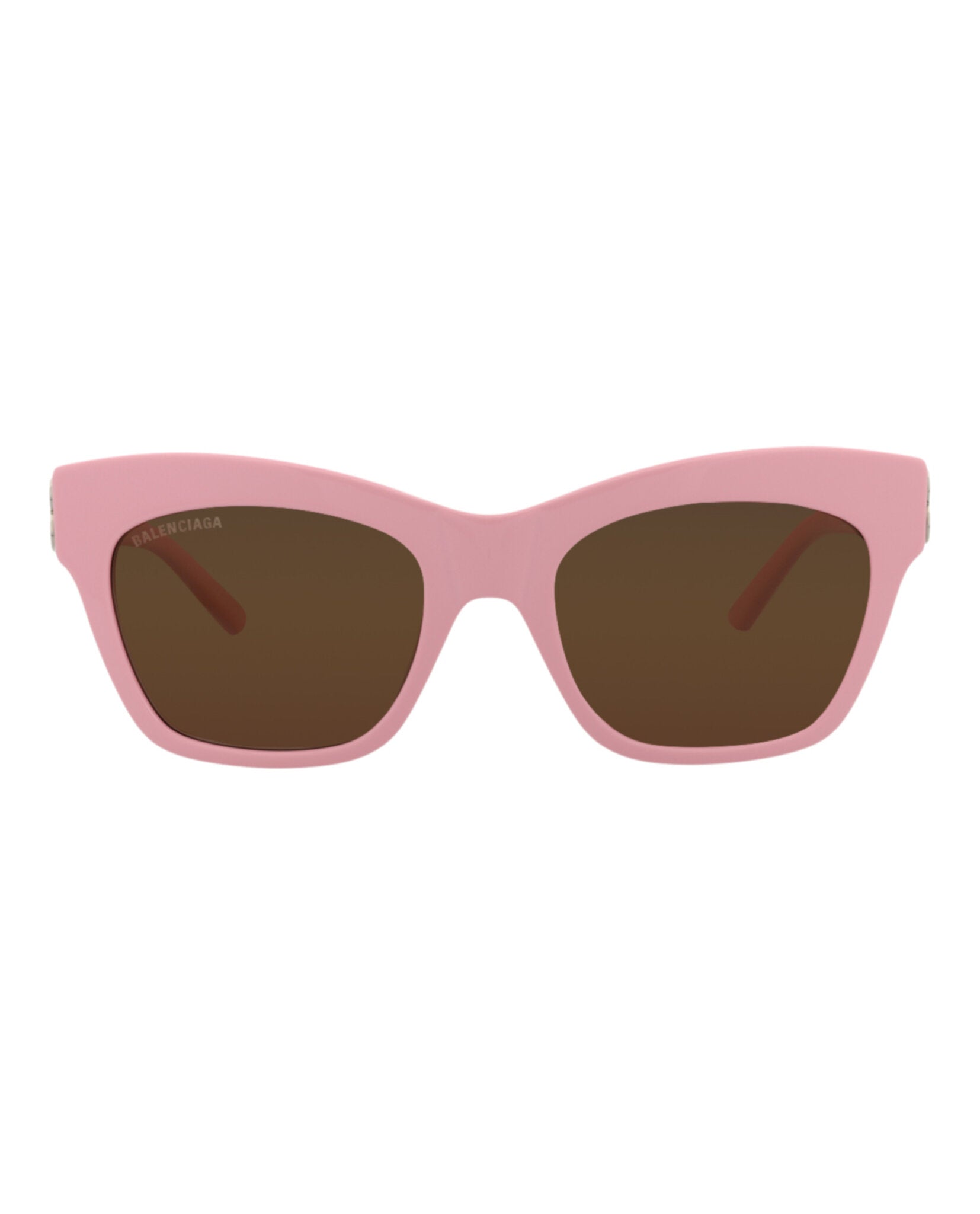 Balenciaga Womens Cat Eye Pink Silver Brown Fashion Designer Eyewear