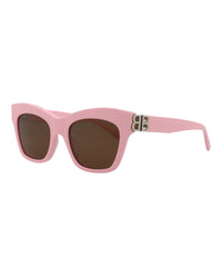 Balenciaga Womens Cat Eye Pink Silver Brown Fashion Designer Eyewear