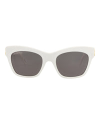 Balenciaga Balenciaga Womens Cat Eye White Gold Grey Fashion Designer Eyewear
