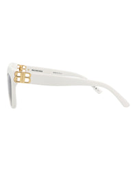 Balenciaga Balenciaga Womens Cat Eye White Gold Grey Fashion Designer Eyewear