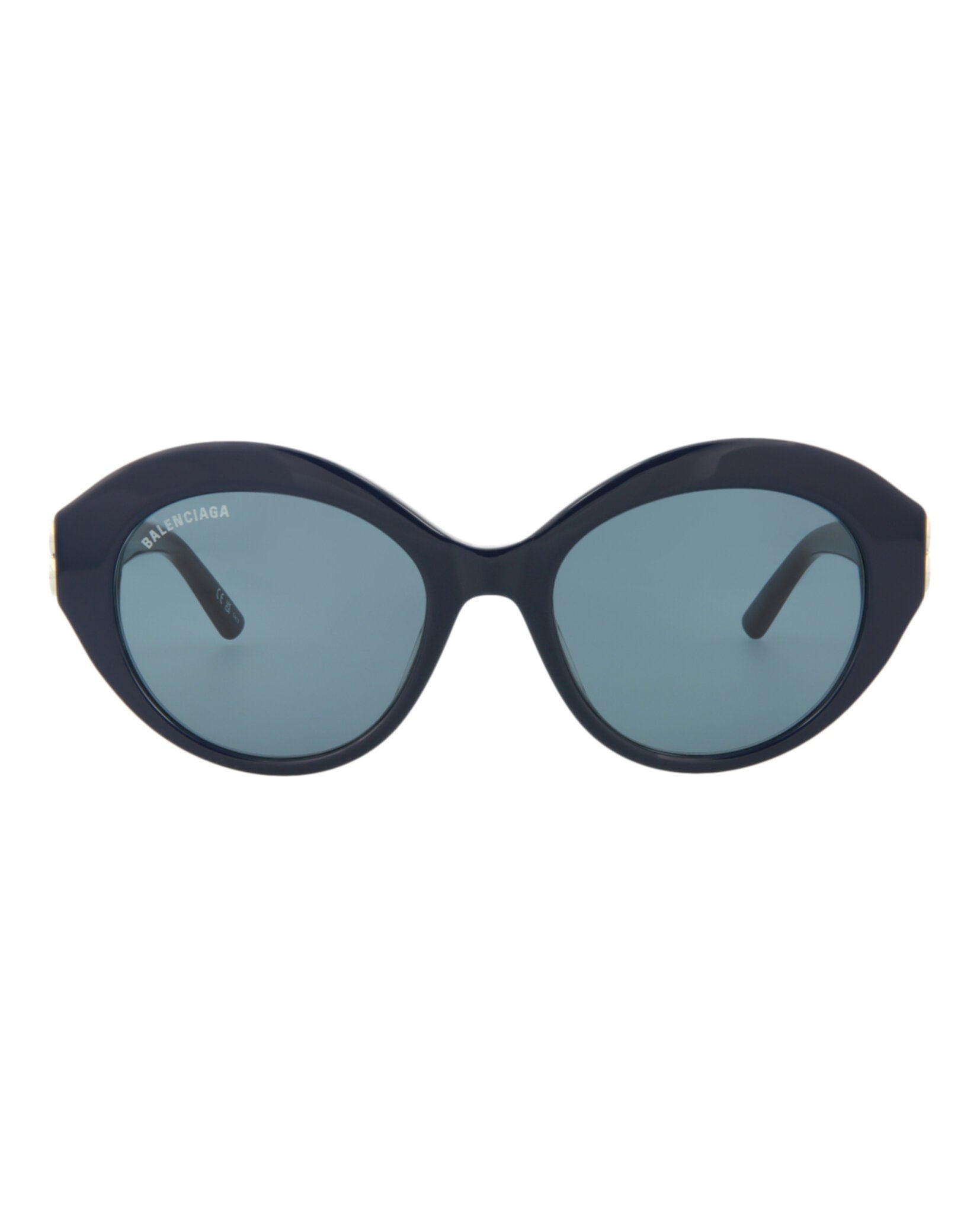 Balenciaga Womens Round/Oval Blue Silver Blue Fashion Designer Eyewear