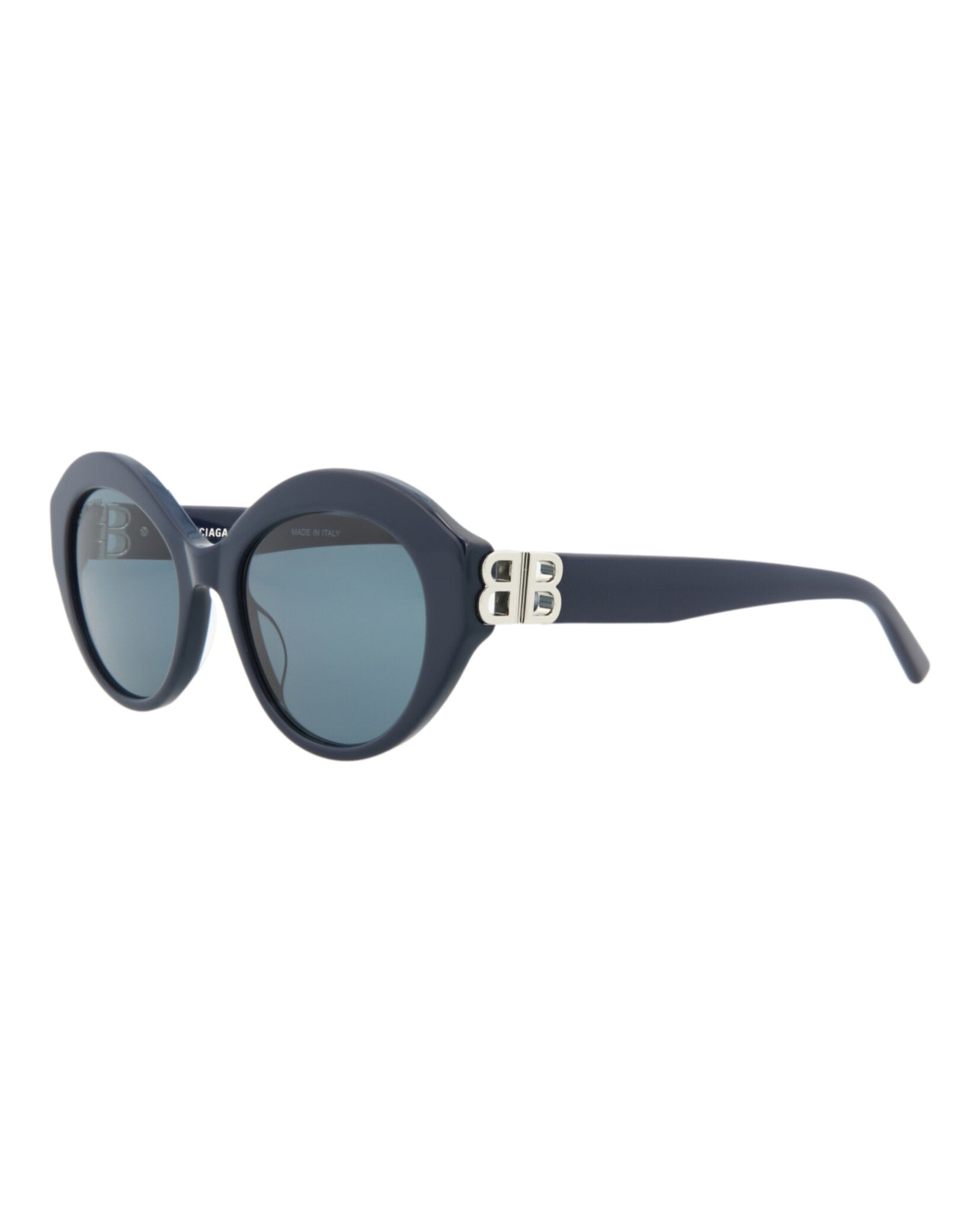 Balenciaga Womens Round/Oval Blue Silver Blue Fashion Designer Eyewear