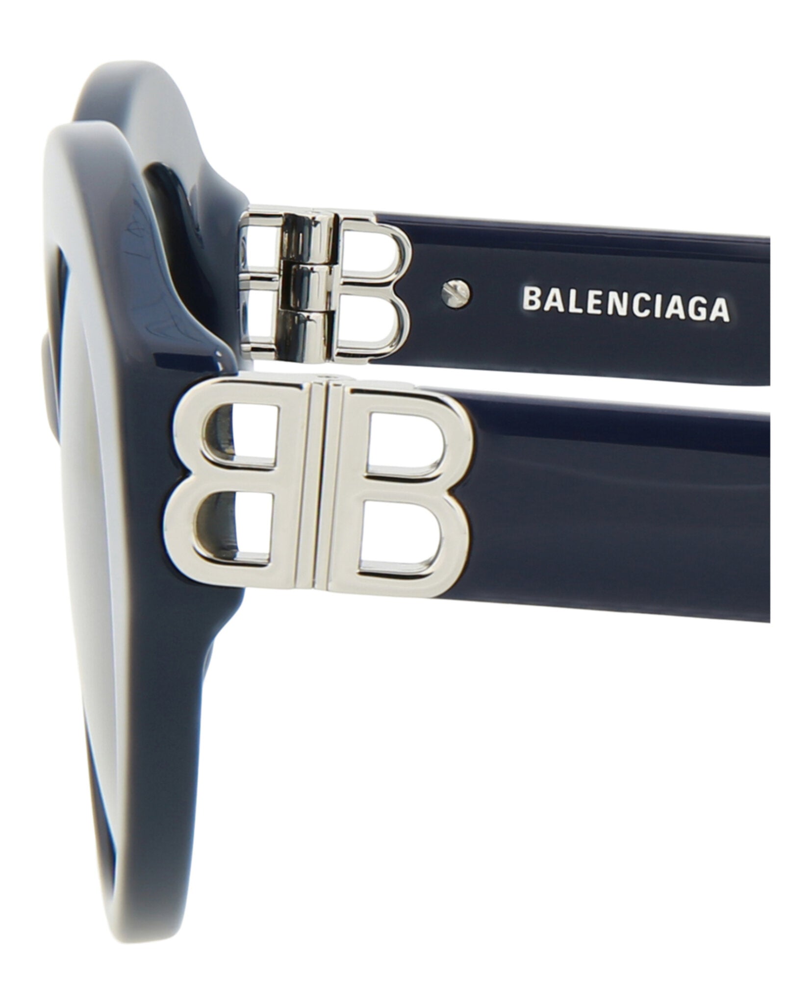 Balenciaga Womens Round/Oval Blue Silver Blue Fashion Designer Eyewear