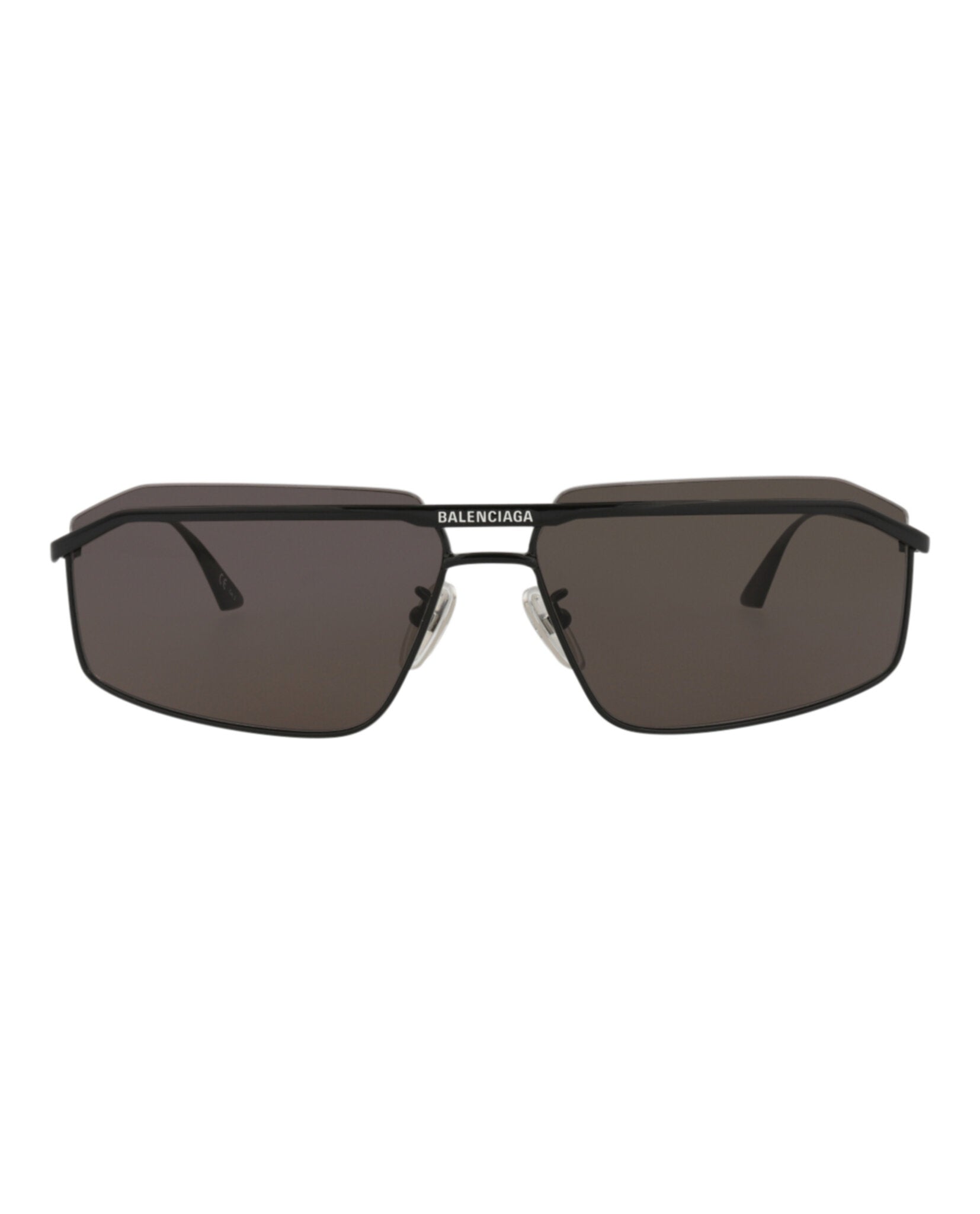 Balenciaga Mens Aviator Black Black Grey Fashion Designer Eyewear