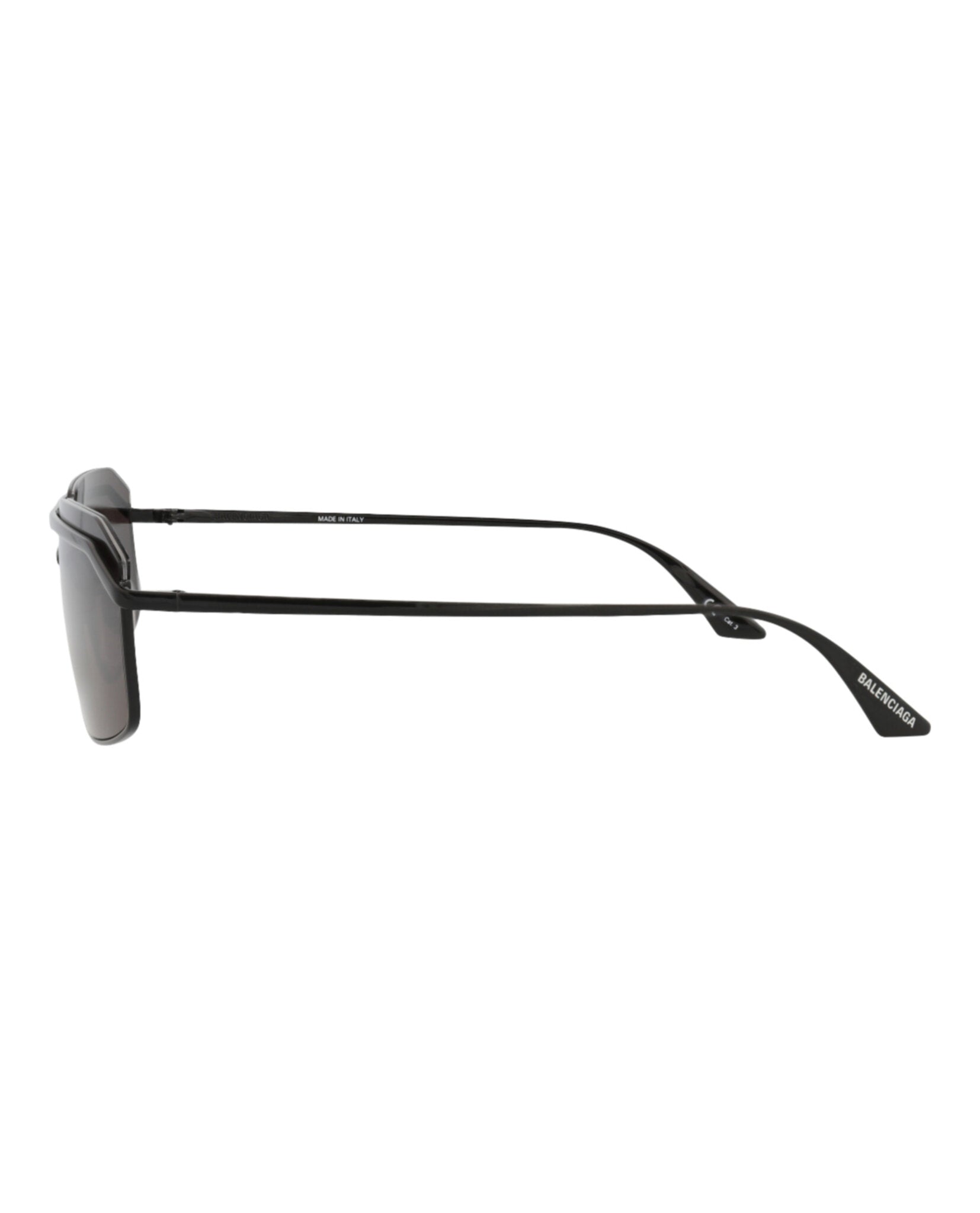 Balenciaga Mens Aviator Black Black Grey Fashion Designer Eyewear