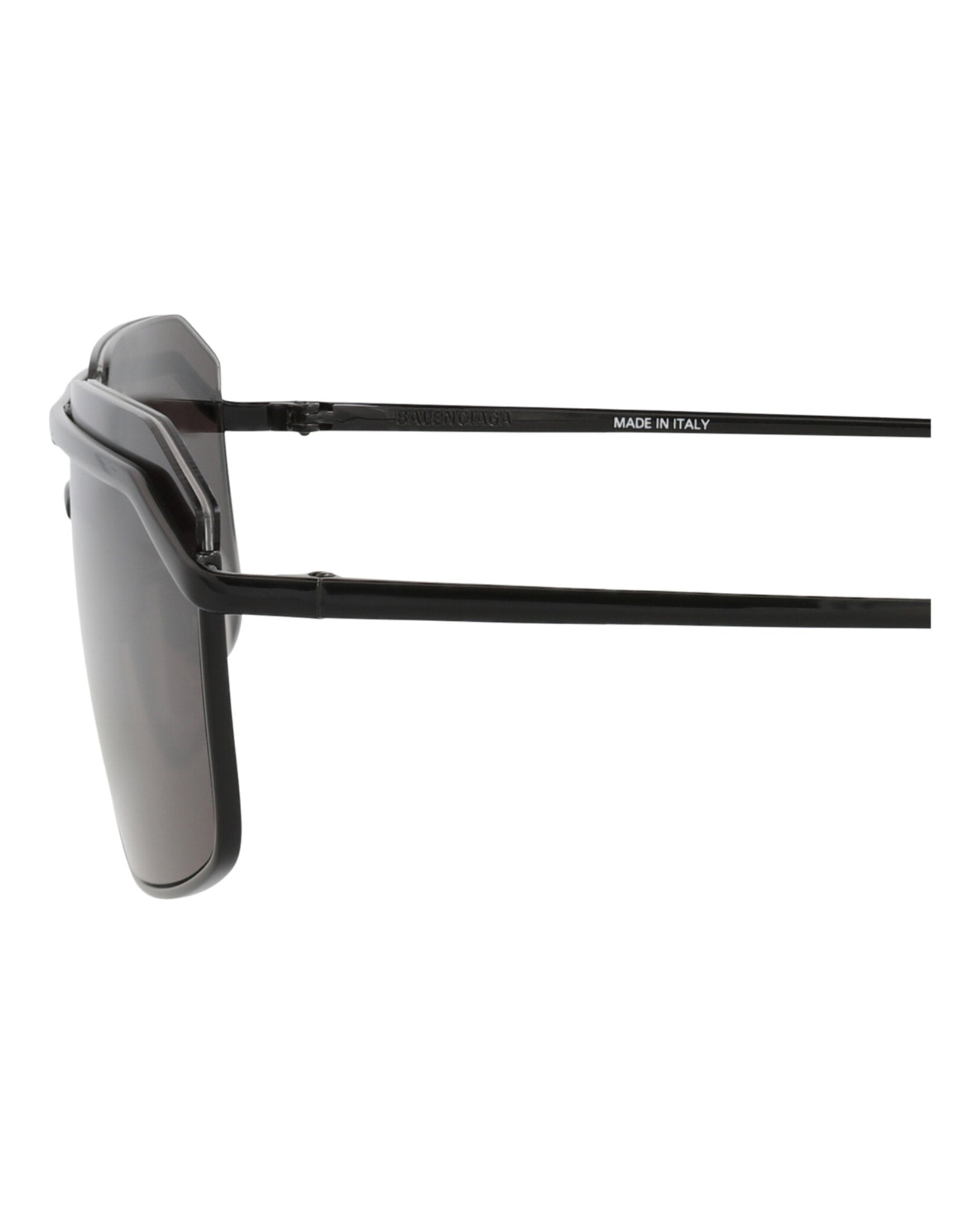 Balenciaga Mens Aviator Black Black Grey Fashion Designer Eyewear