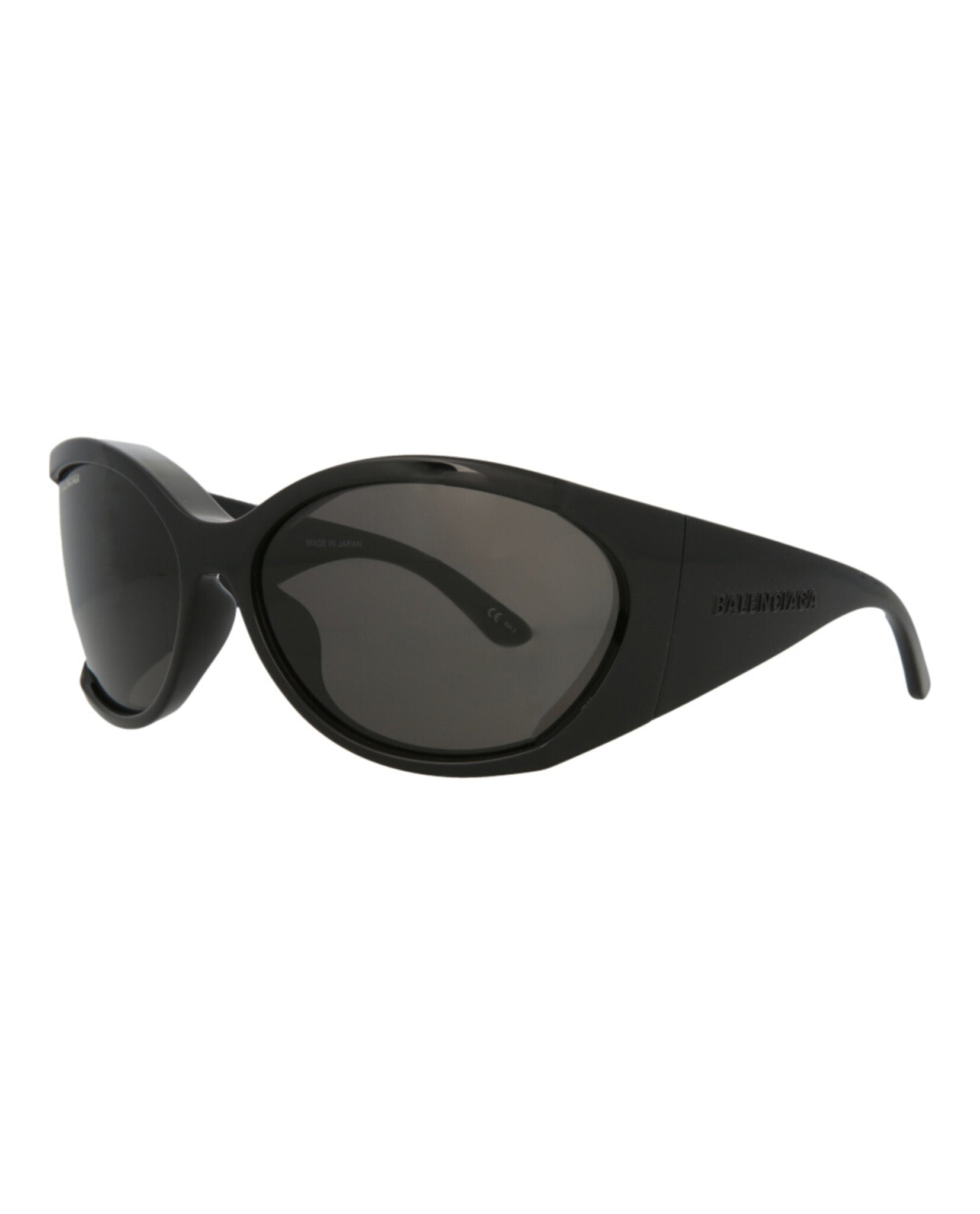 Balenciaga Womens Shield/Wrap Black Black Grey Fashion Designer Eyewear
