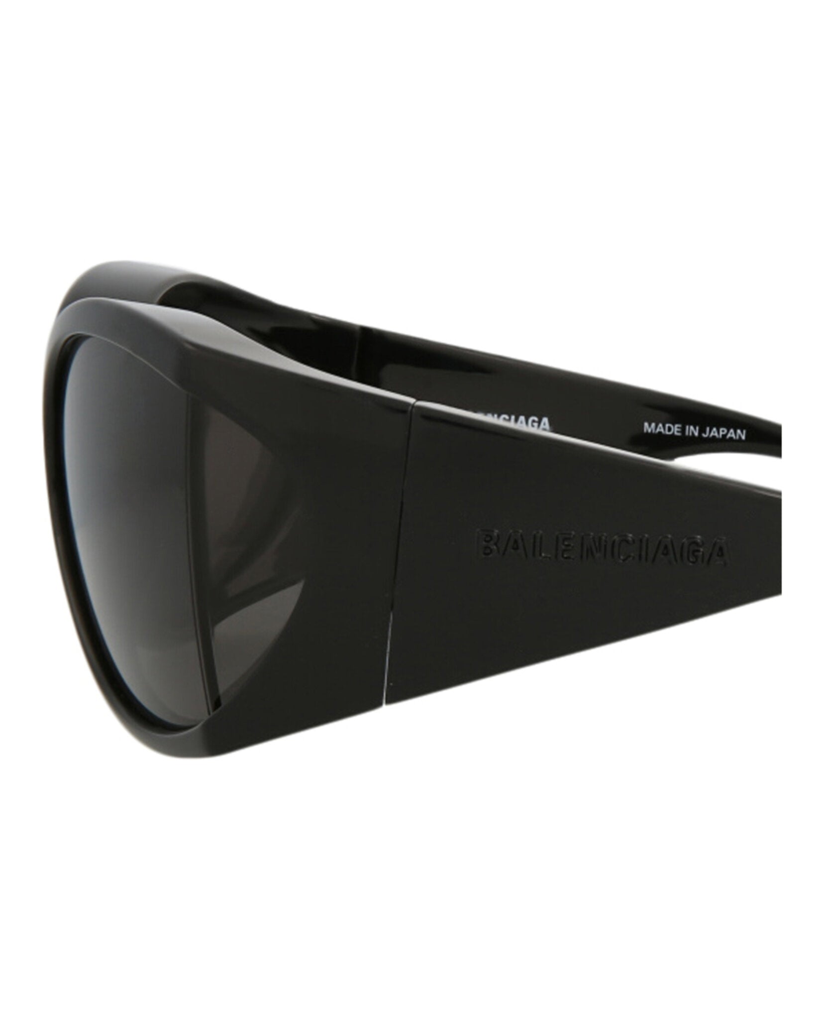 Balenciaga Womens Shield/Wrap Black Black Grey Fashion Designer Eyewear