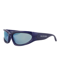 Balenciaga Mens Shield/Wrap Blue Blue Blue Fashion Designer Eyewear