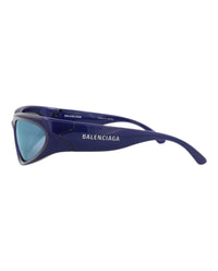 Balenciaga Mens Shield/Wrap Blue Blue Blue Fashion Designer Eyewear