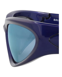Balenciaga Mens Shield/Wrap Blue Blue Blue Fashion Designer Eyewear