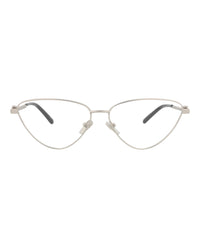 Balenciaga Womens Cat Eye Silver Silver Transparent Fashion Designer Eyewear