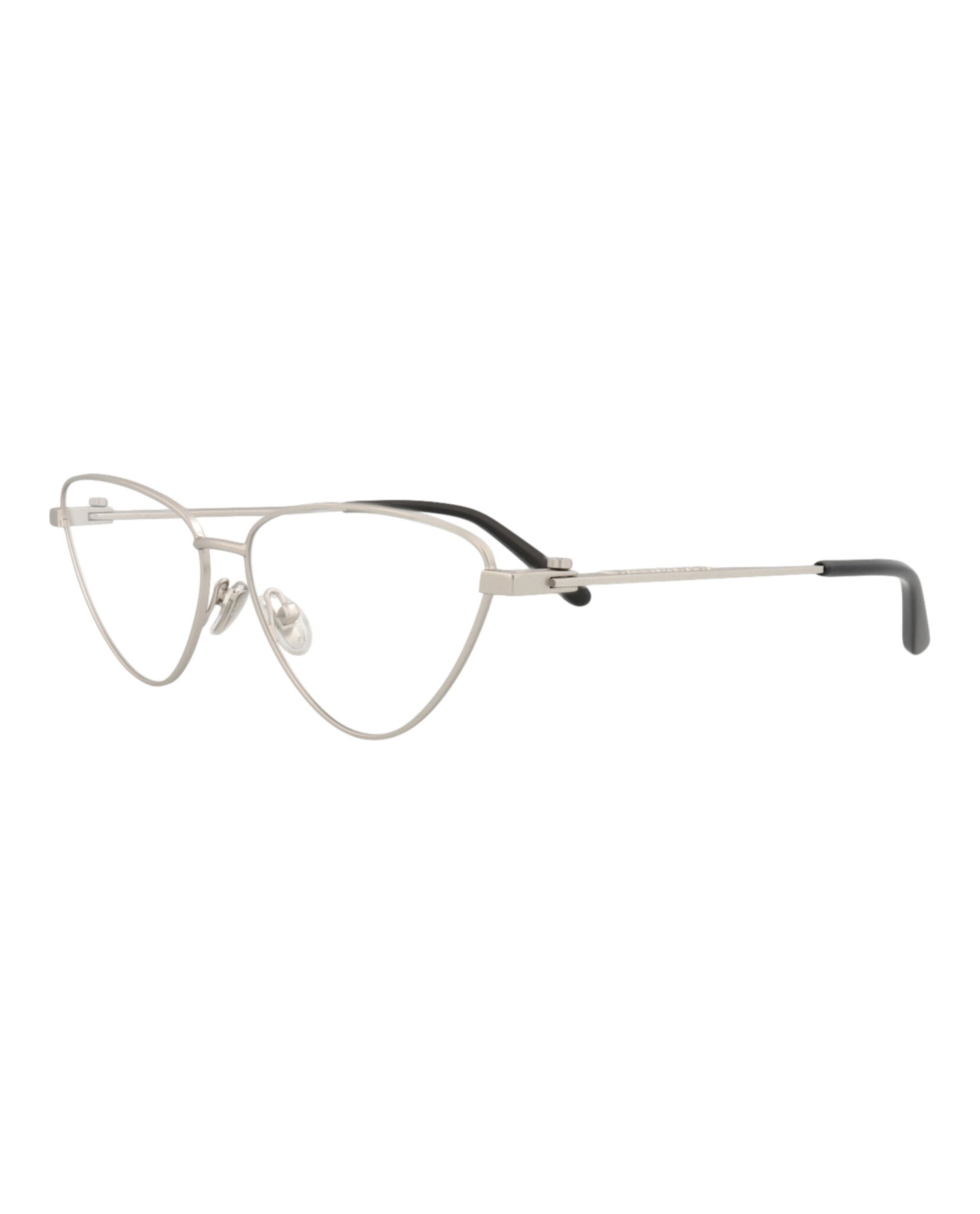 Balenciaga Womens Cat Eye Silver Silver Transparent Fashion Designer Eyewear