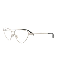 Balenciaga Womens Cat Eye Silver Silver Transparent Fashion Designer Eyewear