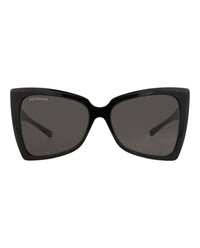 Balenciaga Balenciaga Womens Cat Eye Black Black Grey Fashion Designer Eyewear
