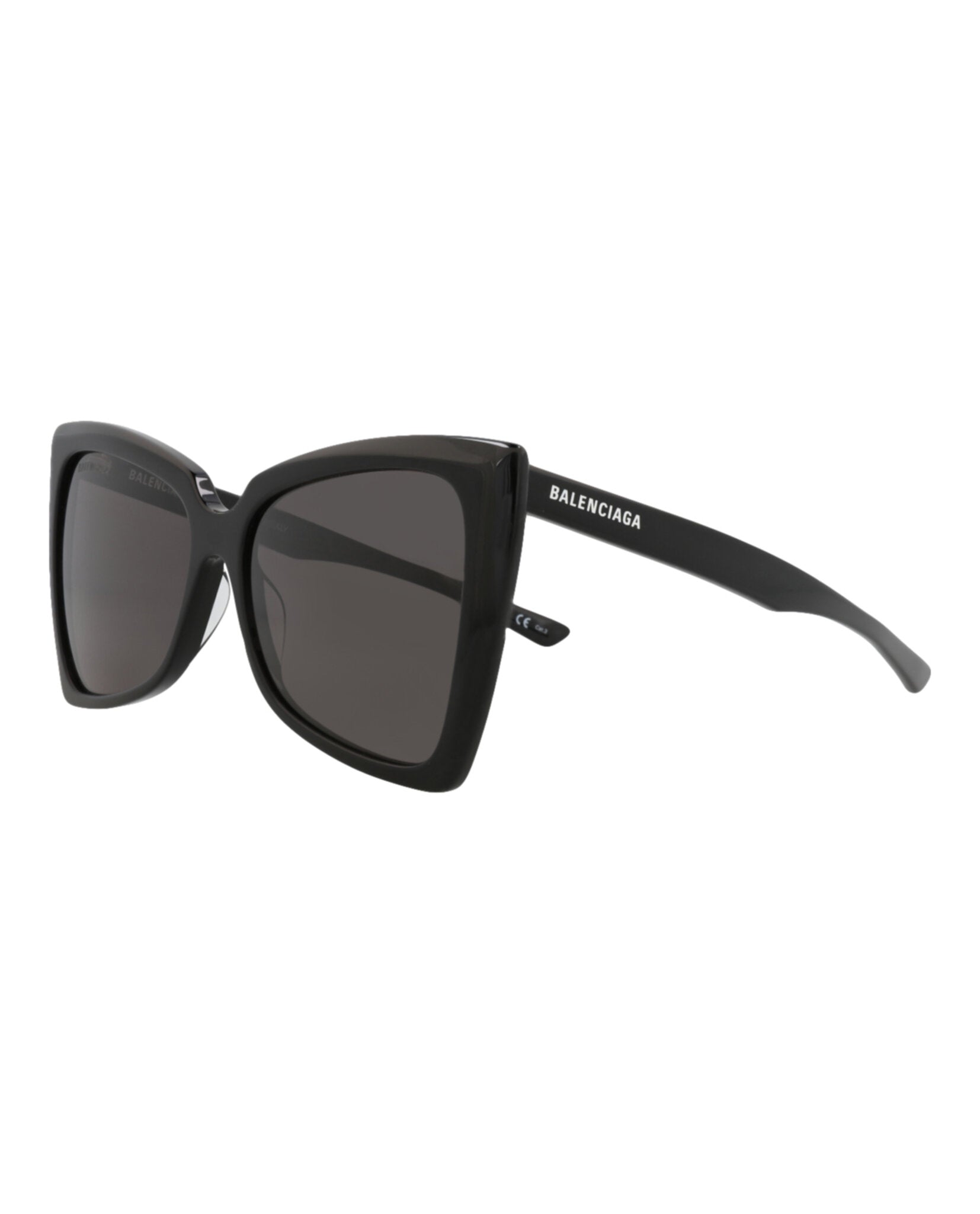 Balenciaga Balenciaga Womens Cat Eye Black Black Grey Fashion Designer Eyewear