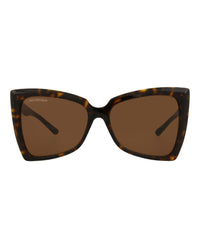 Balenciaga Womens Cat Eye Havana Havana Brown Fashion Designer Eyewear