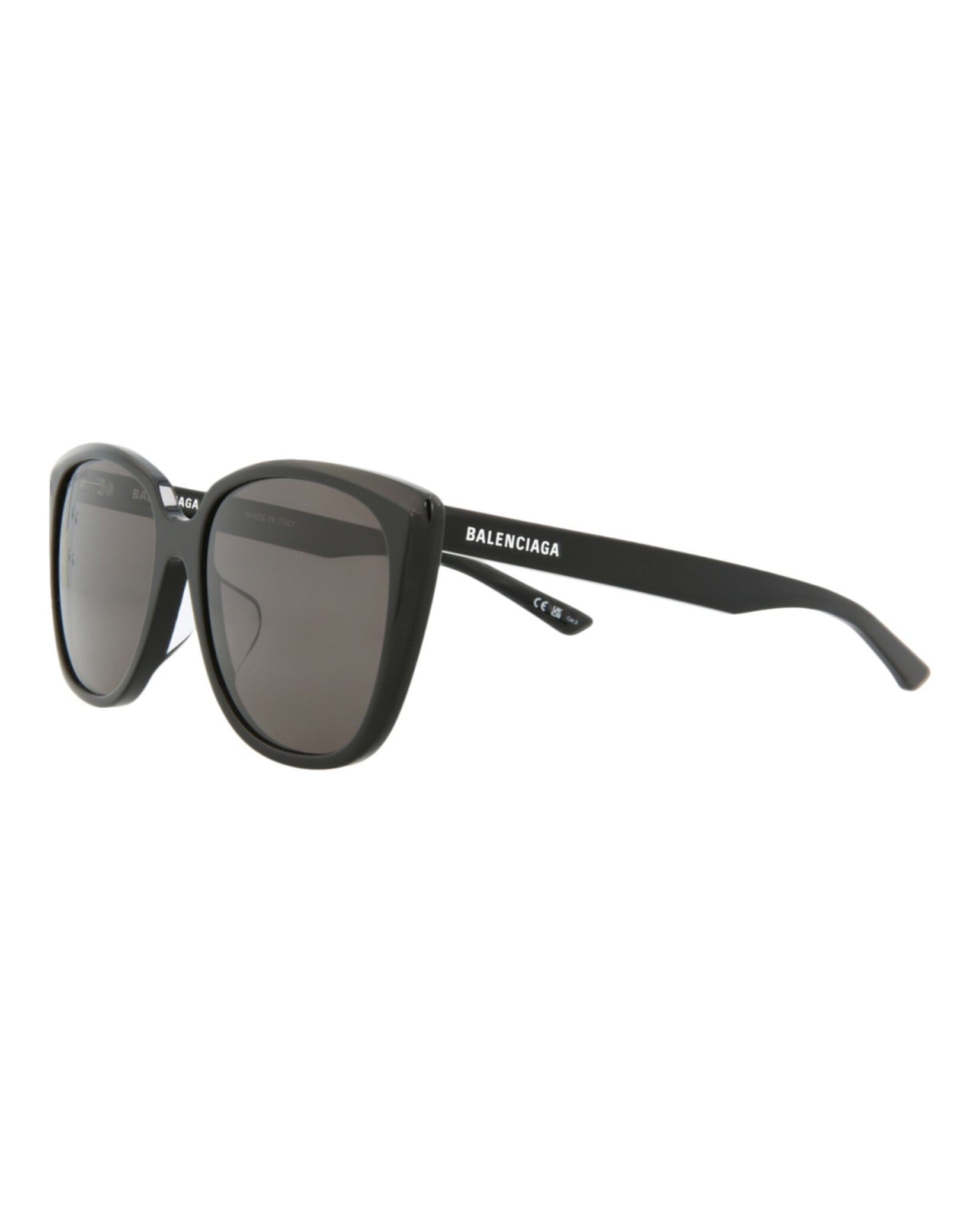 Balenciaga Womens Square/Rectangle Black Black Grey Fashion Designer Eyewear