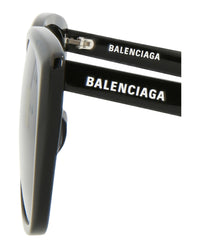 Balenciaga Womens Square/Rectangle Black Black Grey Fashion Designer Eyewear