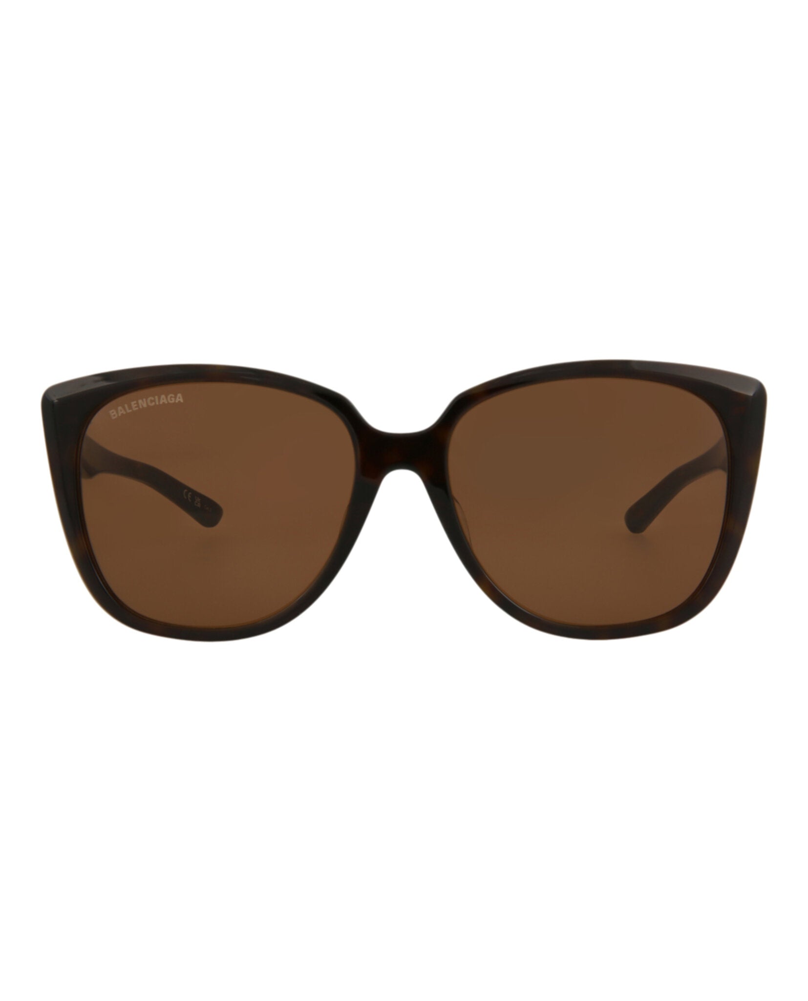 Balenciaga Womens Square/Rectangle Havana Havana Brown Fashion Designer Eyewear