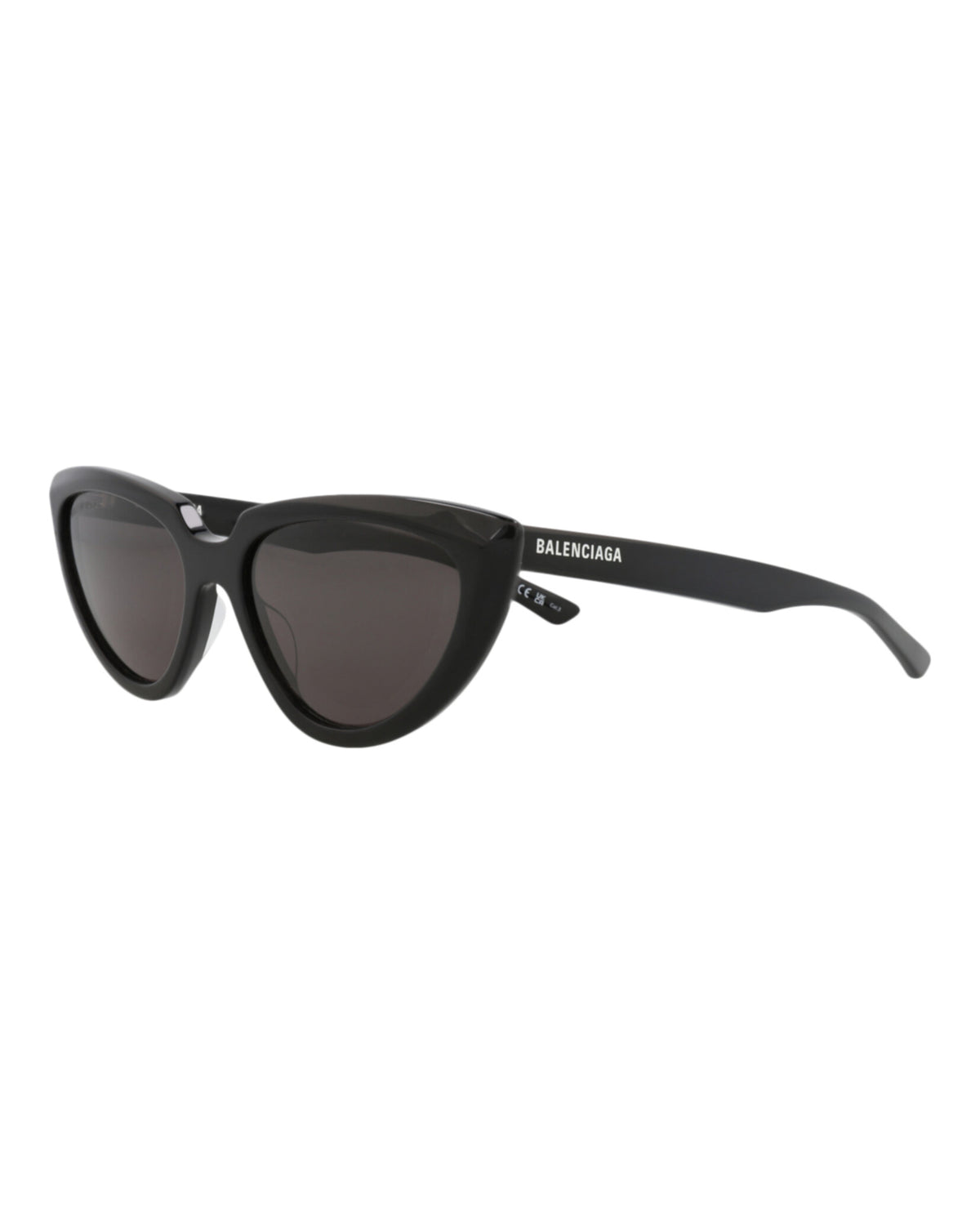 Balenciaga Womens Cat Eye Black Black Grey Fashion Designer Eyewear