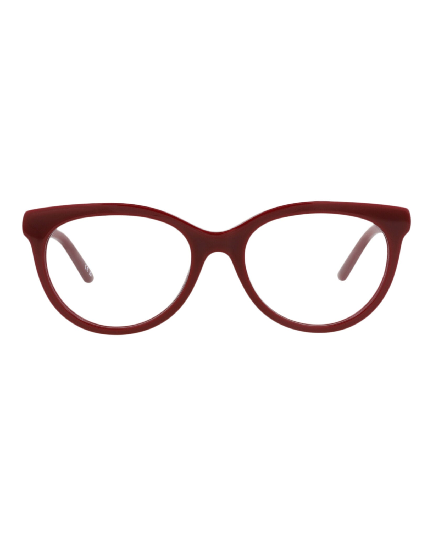 Balenciaga Womens Round/Oval Burgundy Burgundy Transparent Fashion Designer Eyewear