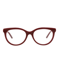Balenciaga Womens Round/Oval Burgundy Burgundy Transparent Fashion Designer Eyewear