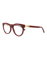 Balenciaga Womens Round/Oval Burgundy Burgundy Transparent Fashion Designer Eyewear