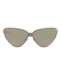Balenciaga Womens Cat Eye Silver Silver White Fashion Designer Eyewear