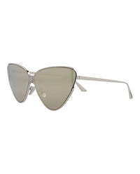 Balenciaga Womens Cat Eye Silver Silver White Fashion Designer Eyewear